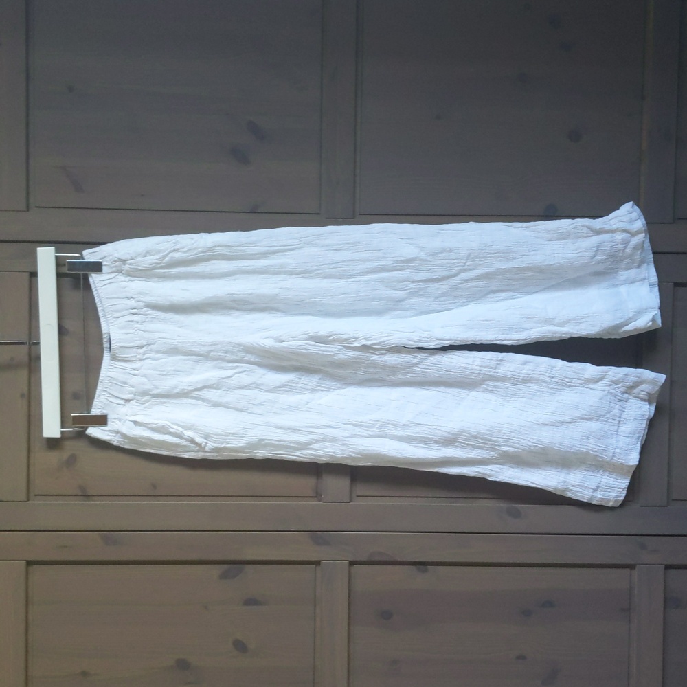 Tahari White Linen Pants